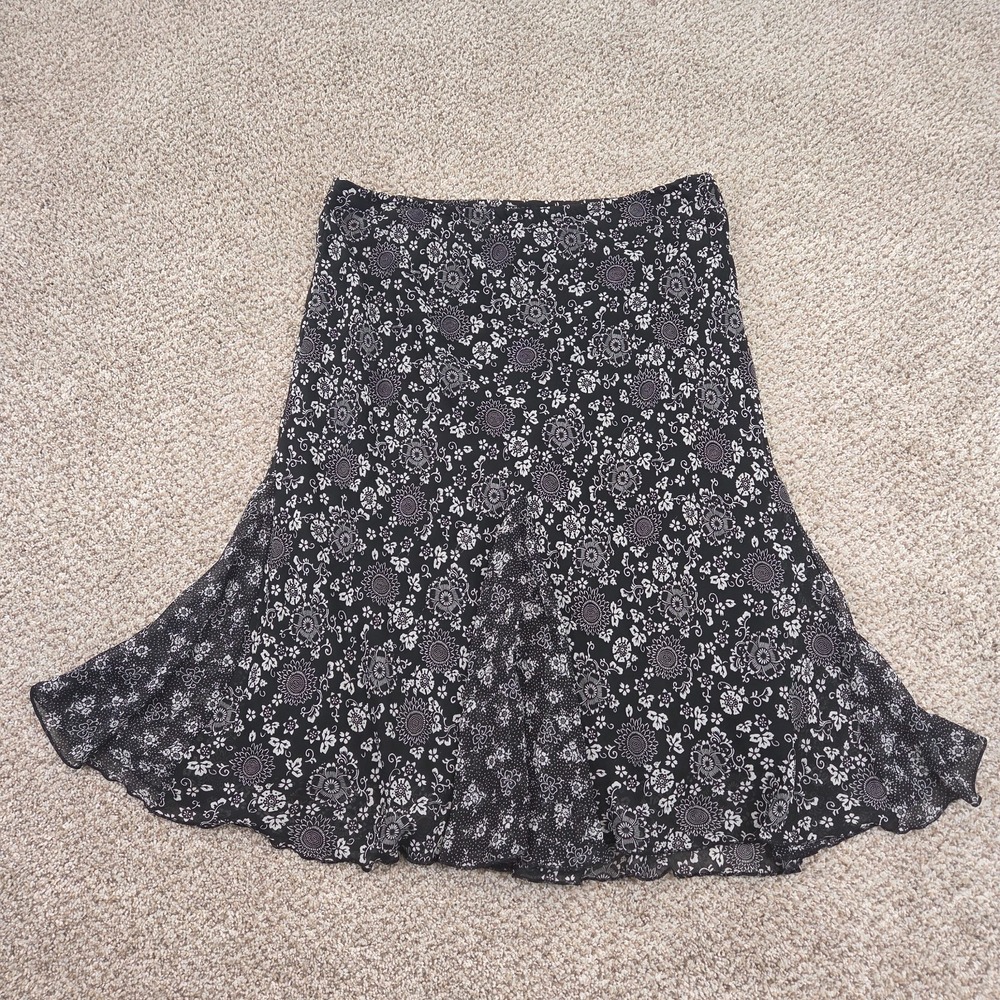 Briggs‎ New York Fairy Grunge Floral Midi Skirt PL Whimsigoth Whimsical Boho